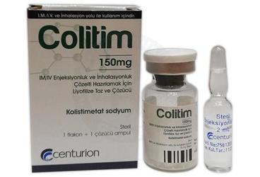 COLITIM 150 MG IM/IV ENJEKSIYONLUK VE INHALASYONLUK COZELTI HAZIRLAMAK ICIN LIYOFILIZE TOZ VE COZUCU